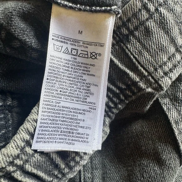 GAP Women's Black Washed Wide Leg Jeans Medium NWOT - Picture 7 of 11